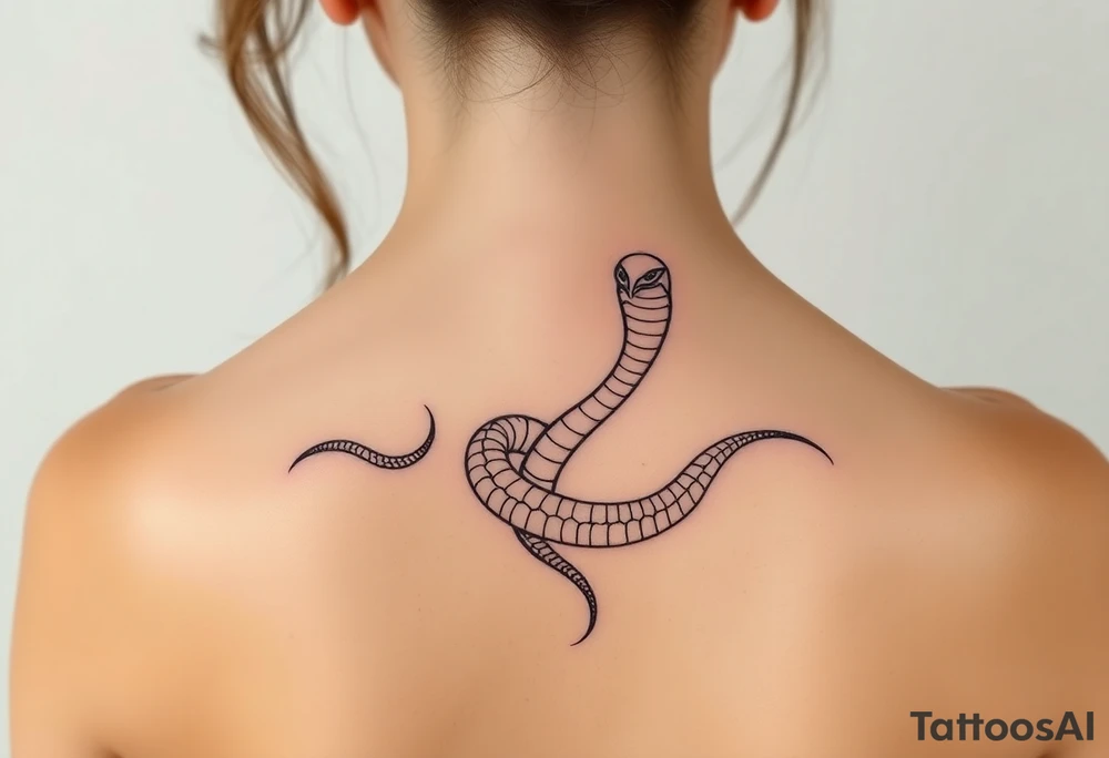 Shedding snake tattoo idea