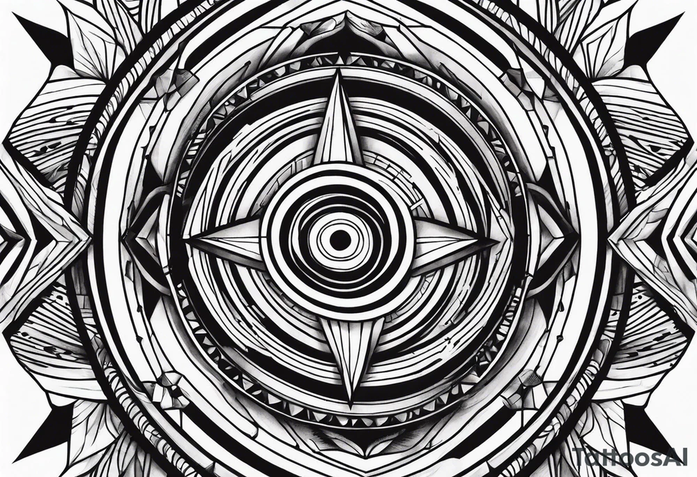 Half of a bullseye tattoo idea