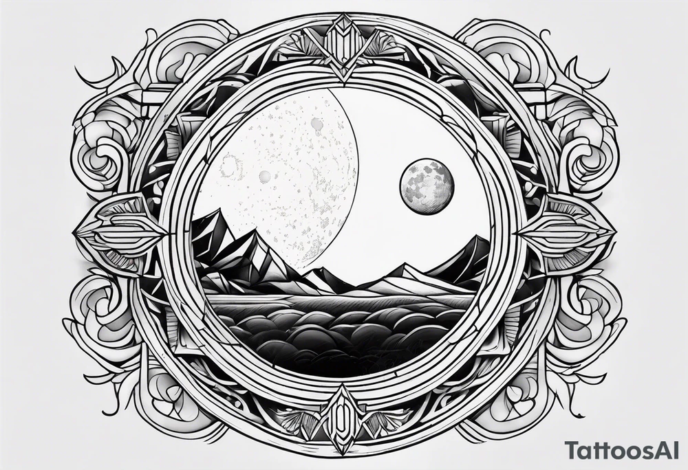 sacred moon tattoo idea