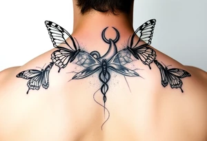 Capricorn female goddess wealthy earthy butterflies world money wisdom tattoo idea