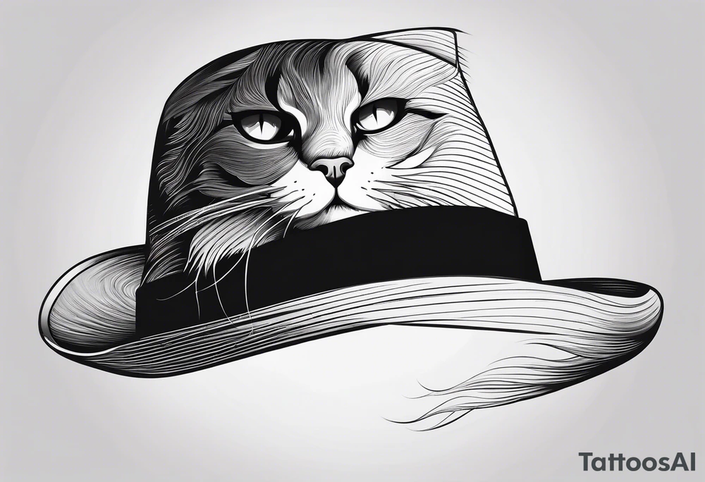 Black cat I’m a hat tattoo idea