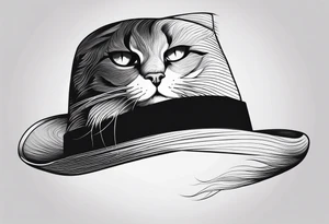 Black cat I’m a hat tattoo idea
