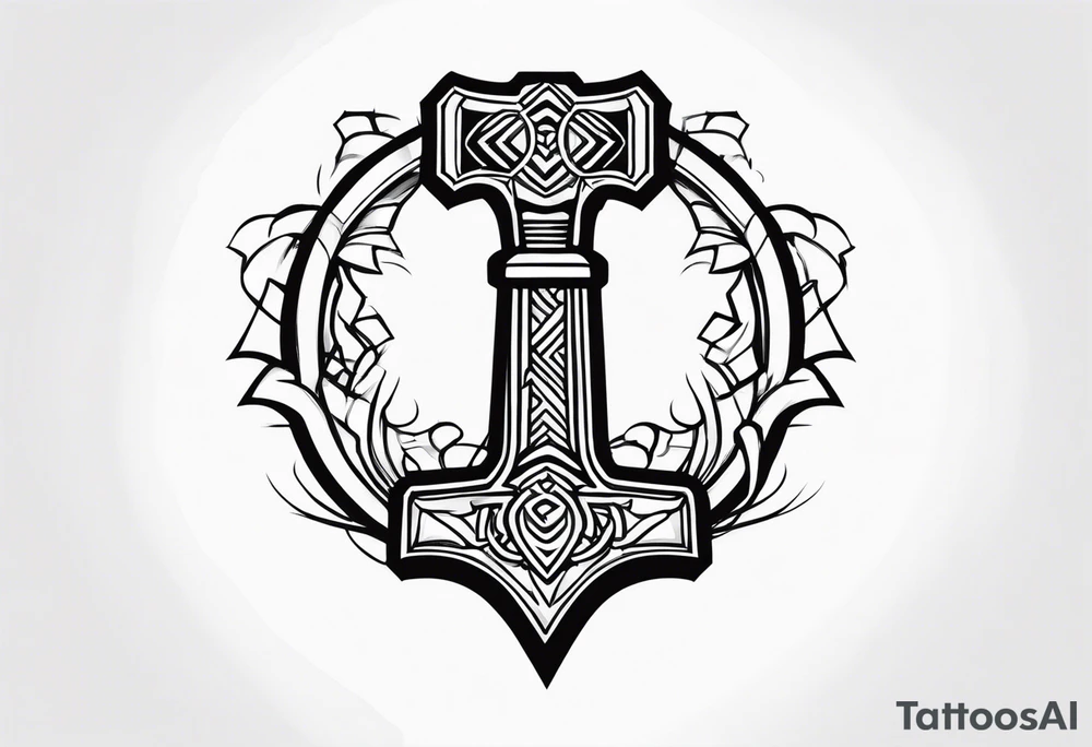 Thors hammer tattoo idea