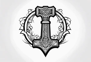 Thors hammer tattoo idea