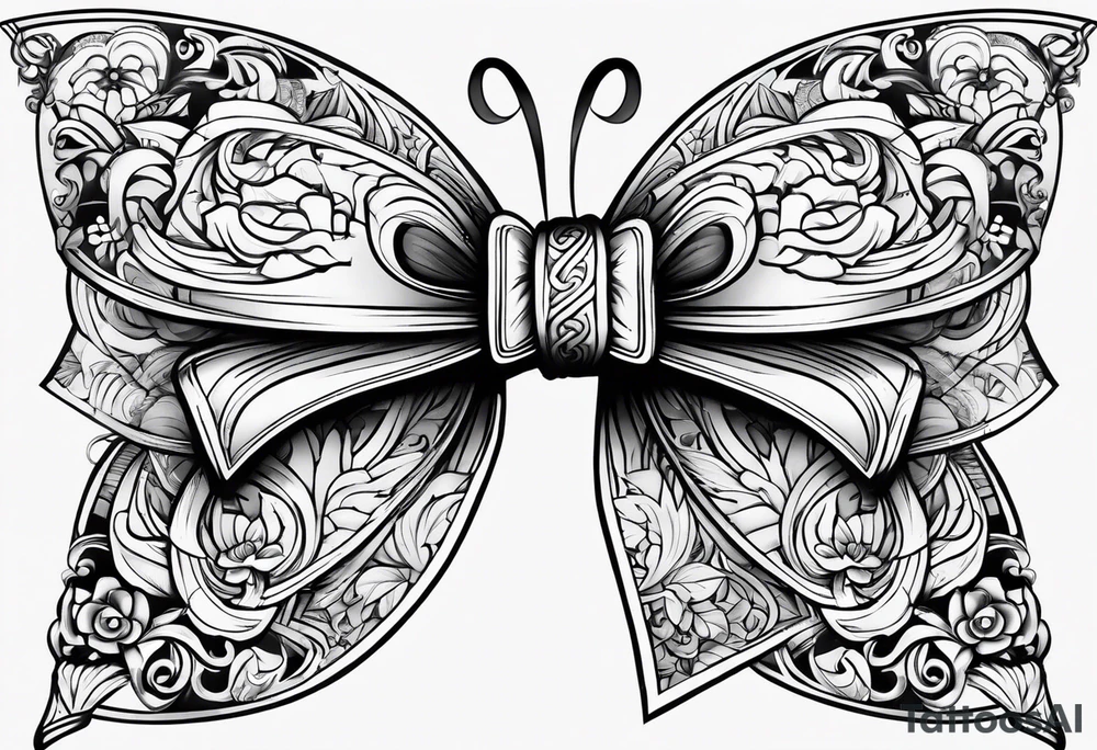 Girly bow tattoo idea