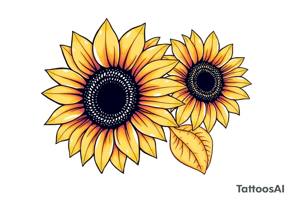 Sunflower tattoo idea