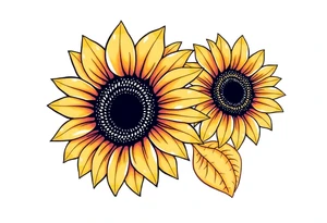 Sunflower tattoo idea