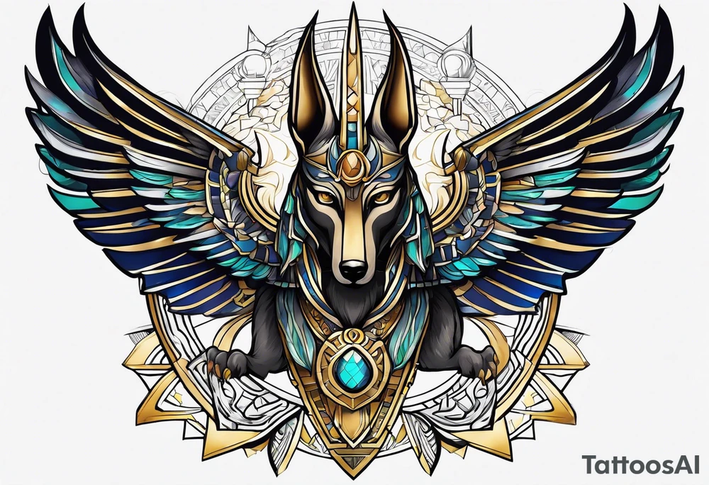 Scales of Anubis tattoo idea