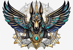 Scales of Anubis tattoo idea
