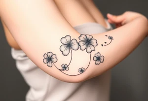 Love 4 leaf clovers tattoo idea