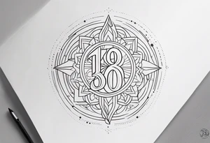 3 6 9 numbers arm tattoo idea