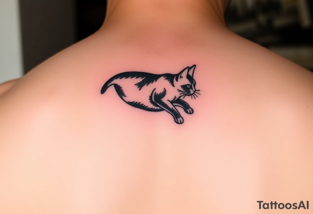 black cat tattoo idea