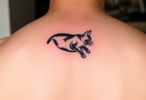 black cat tattoo idea