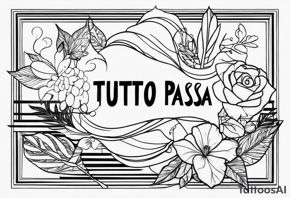 TUTTO PASSA WORD tattoo idea