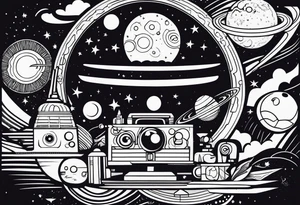 tecnologia e astronomia tattoo idea
