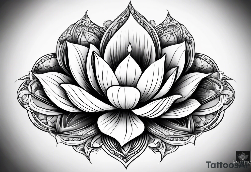 lotus flower tattoo idea