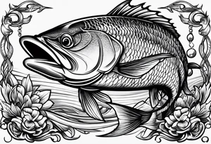 fishing tattoo idea