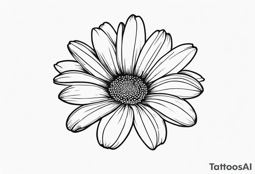 Daisy flower tattoo idea