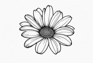 Daisy flower tattoo idea
