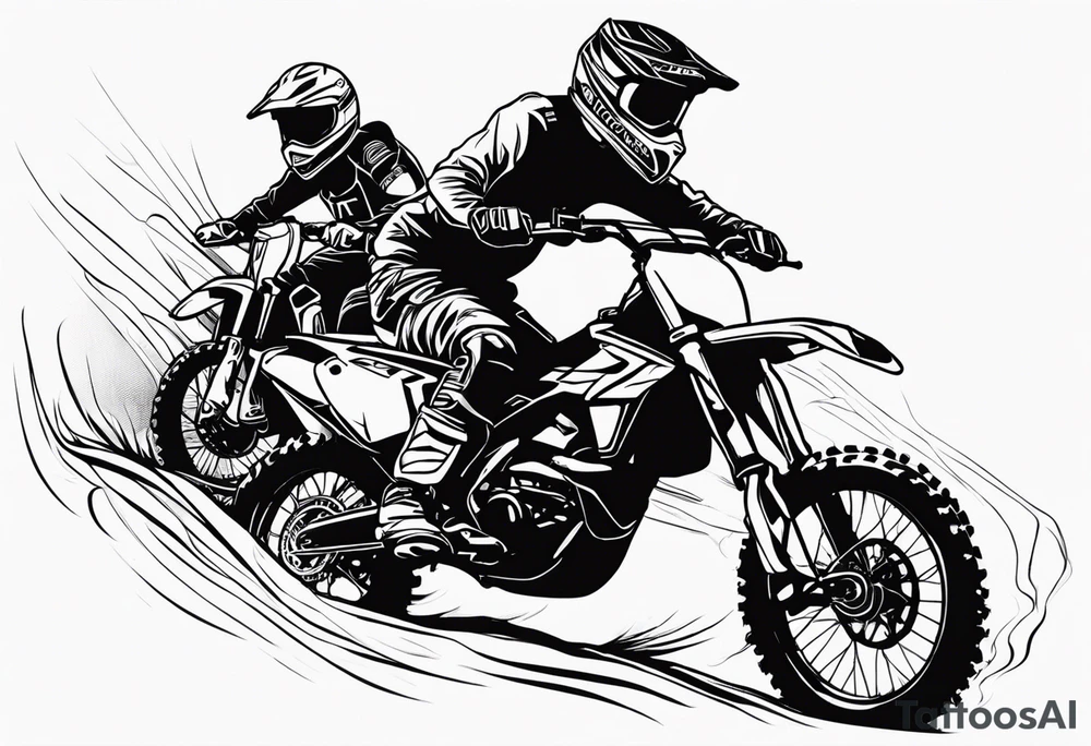 Sister and brother bond over motocross tattoo idea