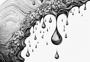 water drop falling into ocean tattoo idea