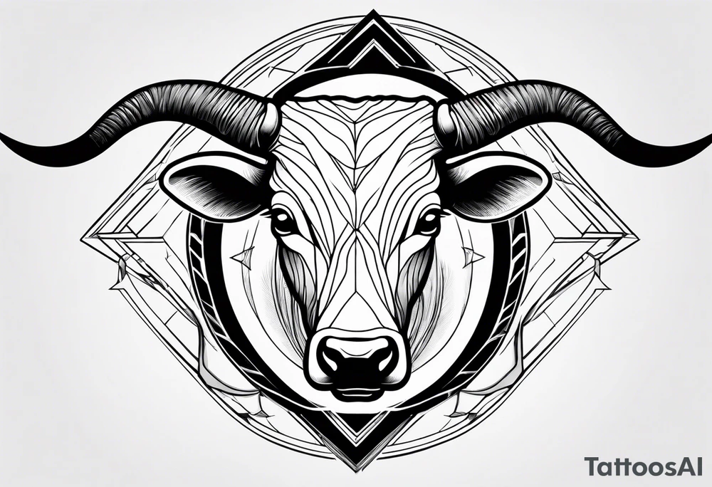 hands grabbing bull horns tattoo idea