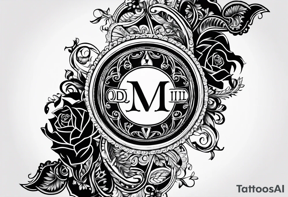 Coool image of initials “DgbIII” tattoo idea