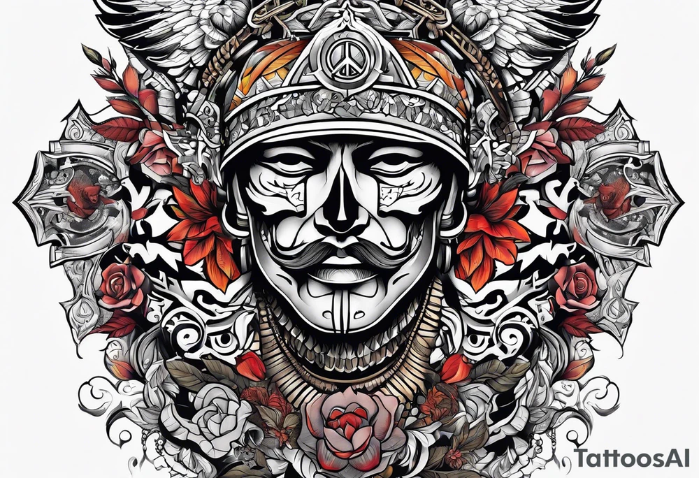 peace and war tattoo idea