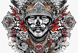 peace and war tattoo idea