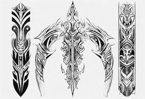 a neotribal spine tattoo that recreates the scene from the movie atlantis of kida floating tattoo idea