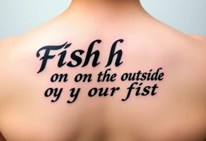 Fish  on the outside of your fist tattoo idea