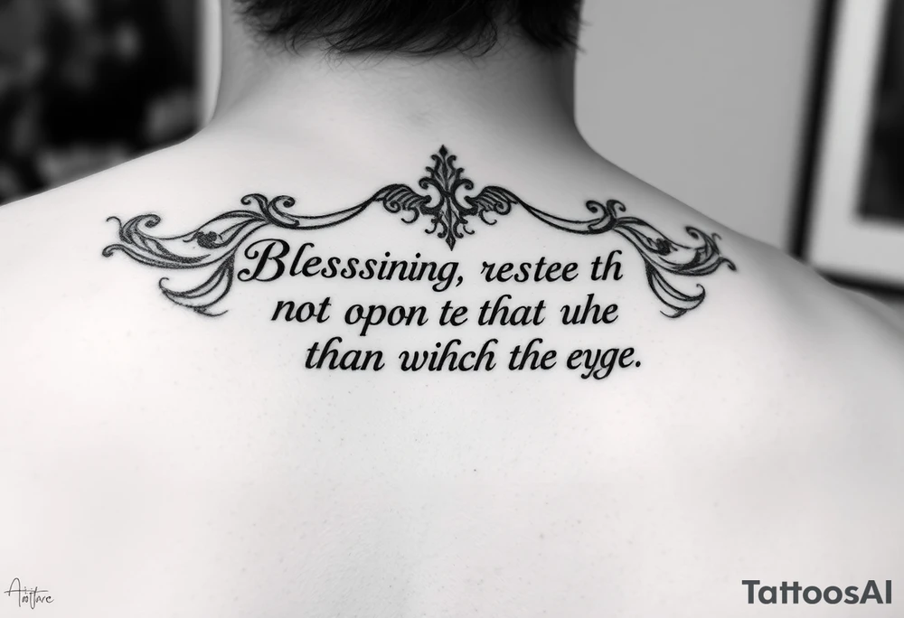 Blessing resteth not but upon that which is hidden from the eye tattoo idea