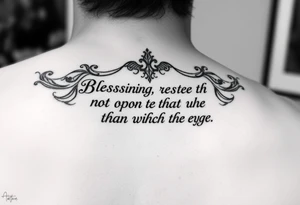 Blessing resteth not but upon that which is hidden from the eye tattoo idea