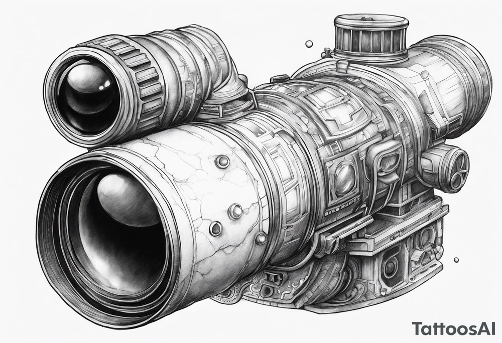 Bubbles outer space telescope tattoo idea