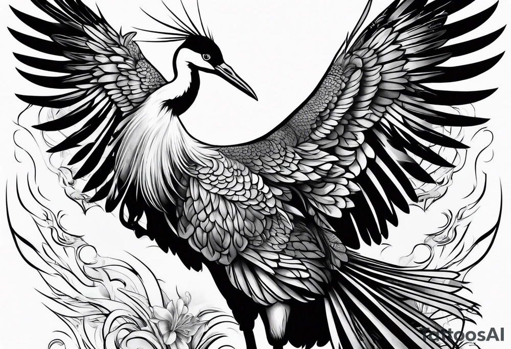 crane plunge tattoo idea