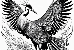 crane plunge tattoo idea