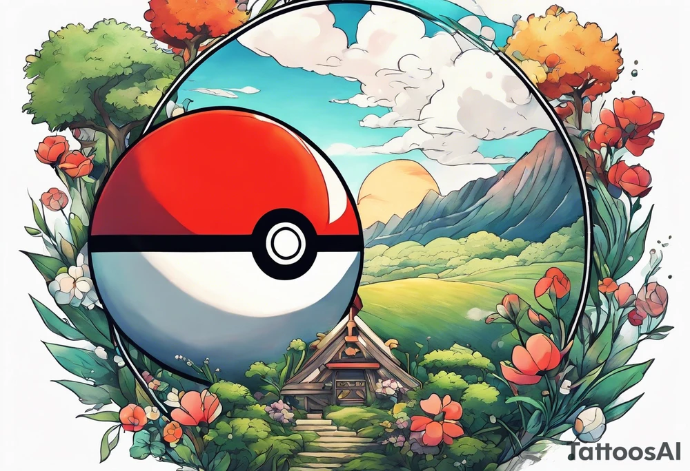 simple pokeball tattoo tattoo idea