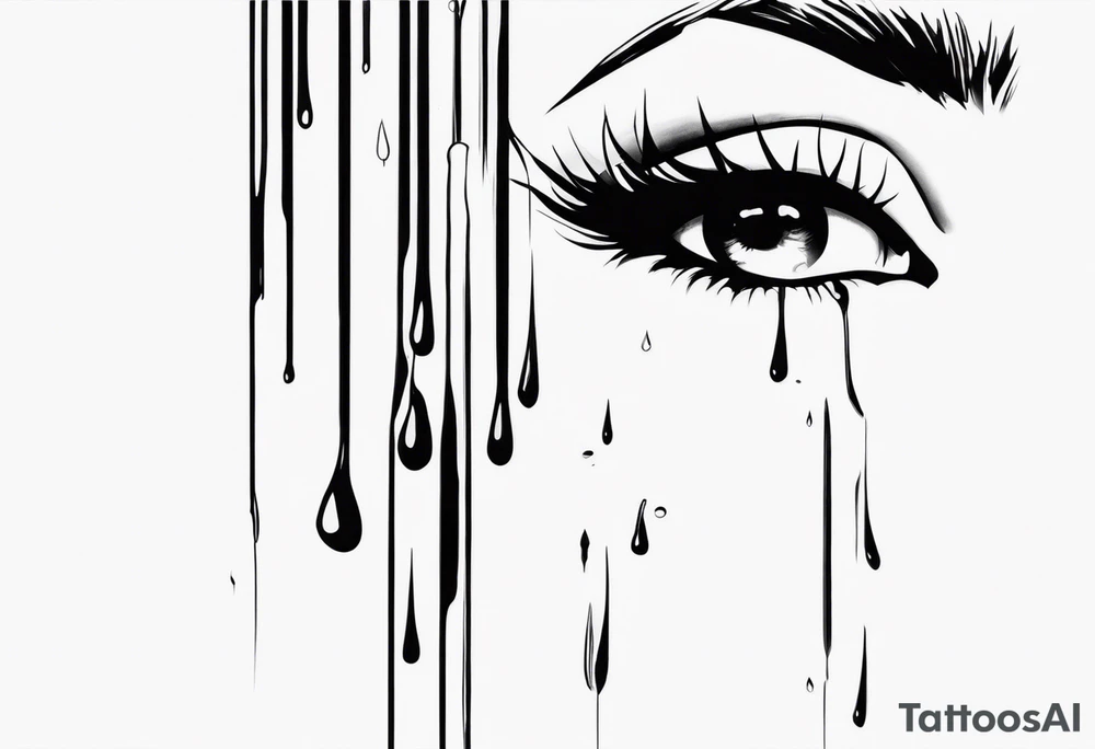 Tears ricocheting off person tattoo idea