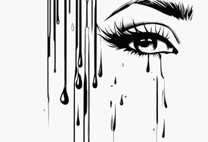 Tears ricocheting off person tattoo idea