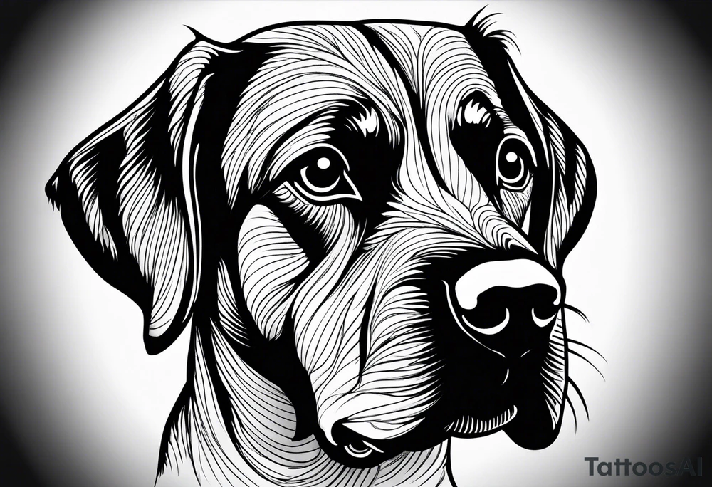 dog love tattoo idea