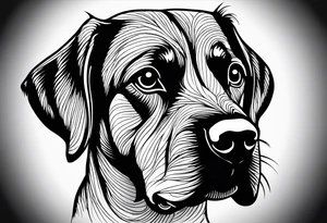 dog love tattoo idea