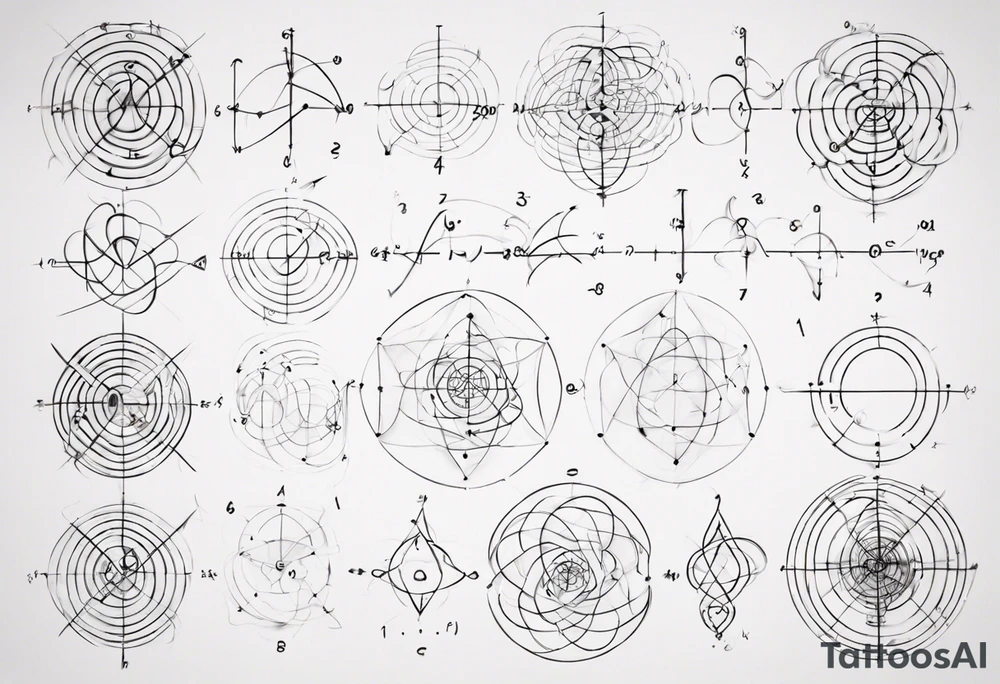 The mathematical friendship graph from graph theory that is cute, shape it like a 6,1 prime knot tattoo idea