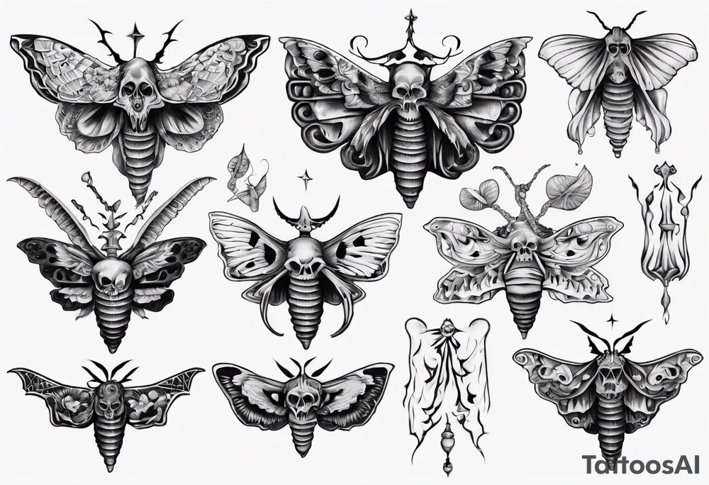 Death moth tattoo idea