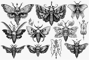 Death moth tattoo idea
