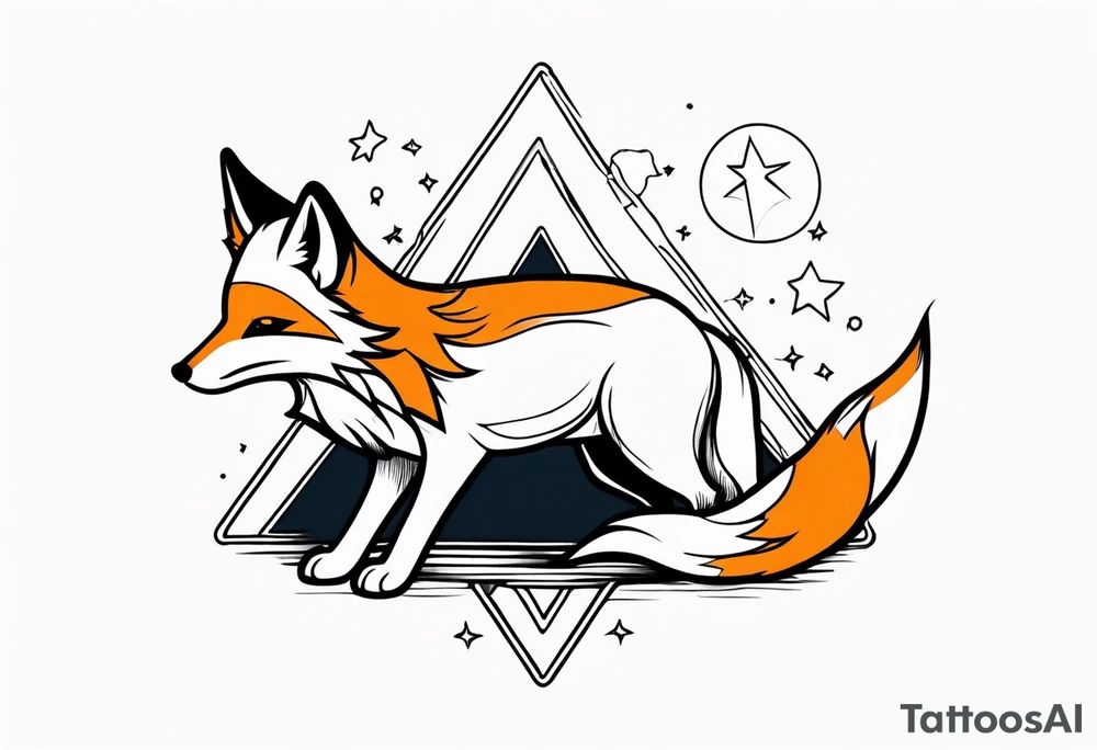 little fox look at the star tattoo idea