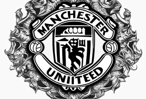 Manchester united 
Red Devil heading a 
football tattoo idea