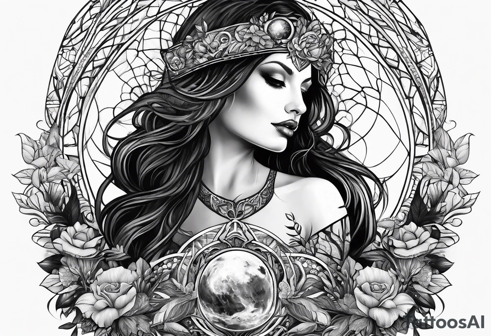 Gothic Mother Earth tattoo idea