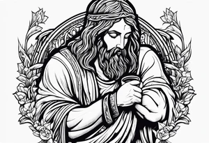 jesus drinking beer tattoo idea