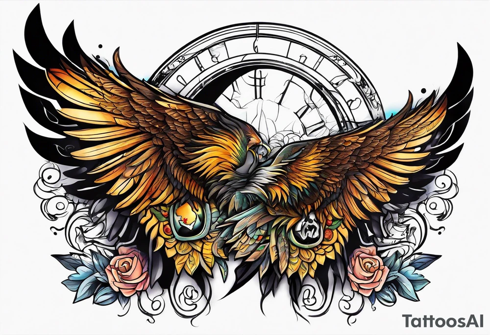 Hallo with wings tattoo idea