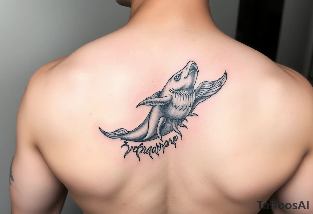 Sea levitation curving up from my elbow to my bicep and unto my chest. tattoo idea